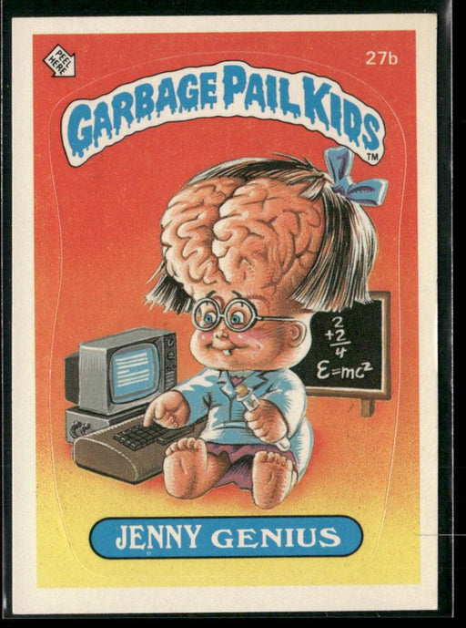 1985 Topps Garbage Pail Kids Series 1 #27b Jenny Genius