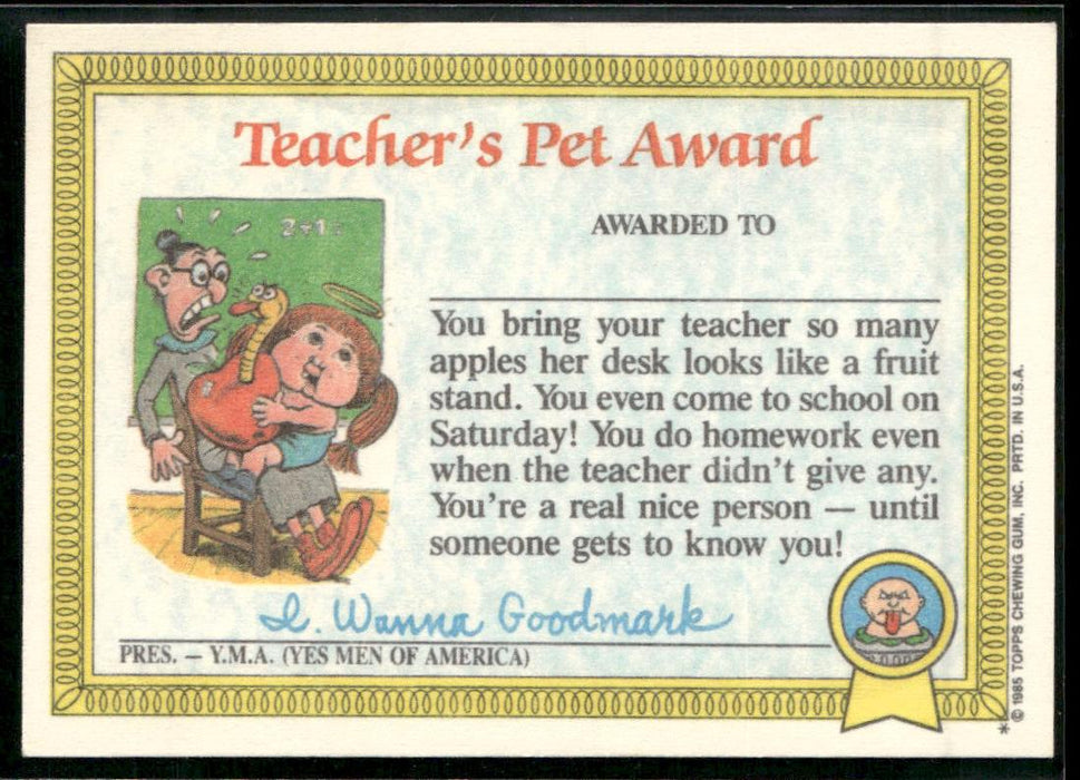 1985 Topps Garbage Pail Kids Series 1 #28b Meltin' Melissa