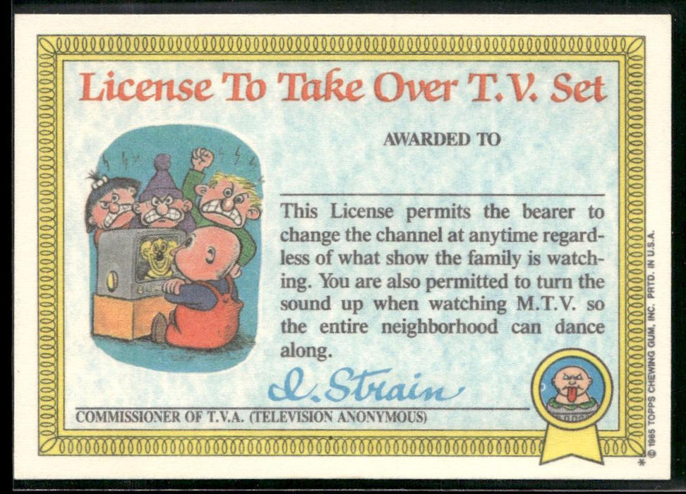 1985 Topps Garbage Pail Kids Series 1 #30a New Wave Dave