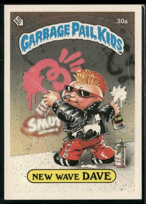 1985 Topps Garbage Pail Kids Series 1 #30a New Wave Dave