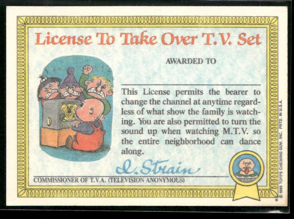 1985 Topps Garbage Pail Kids Series 1 #30b Graffiti Petey