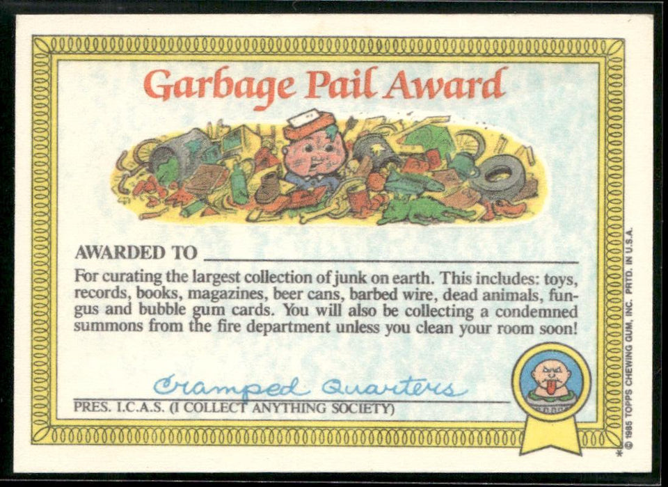 1985 Topps Garbage Pail Kids Series 1 #34b Anna Banana