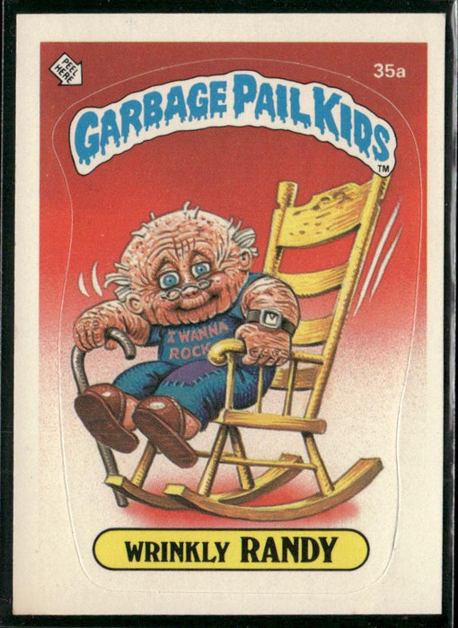 1985 Topps Garbage Pail Kids Series 1 #35a Wrinkly Randy