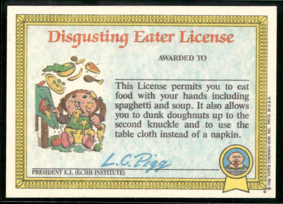 1985 Topps Garbage Pail Kids Series 1 #38b Lizard Liz