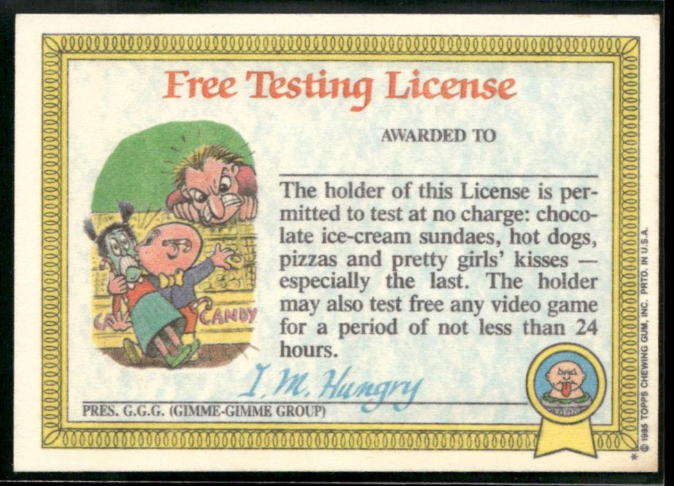 1985 Topps Garbage Pail Kids Series 1 #39b Green Jean