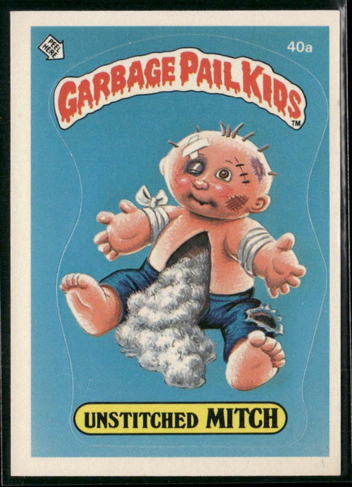 1985 Topps Garbage Pail Kids Series 1 #40a Unstitched Mitch