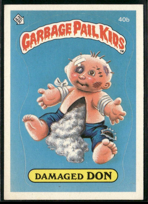 1985 Topps Garbage Pail Kids Series 1 #40b Damaged Don