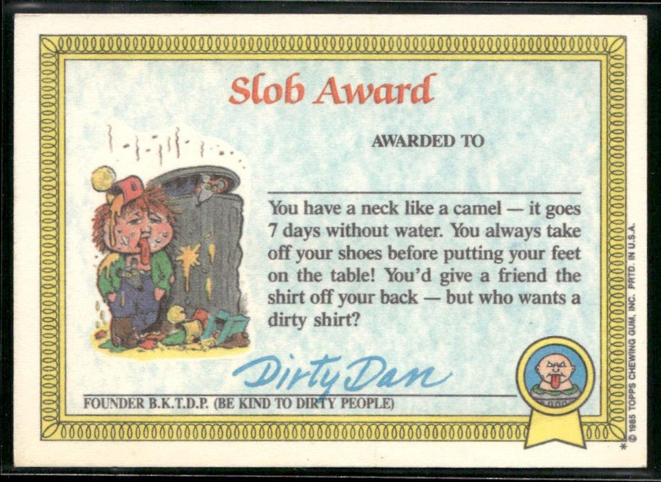 1985 Topps Garbage Pail Kids Series 1 #41a Mean Gene