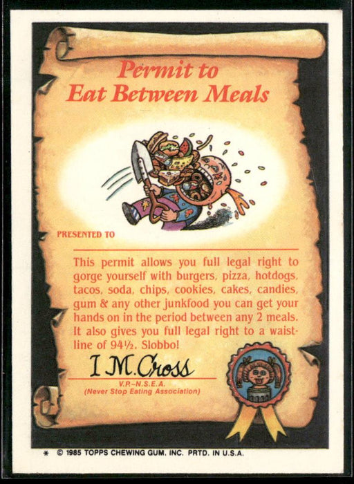 1985 Topps Garbage Pail Kids Series 2 #48a Tongue Tied Tim