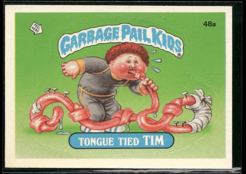 1985 Topps Garbage Pail Kids Series 2 #48a Tongue Tied Tim