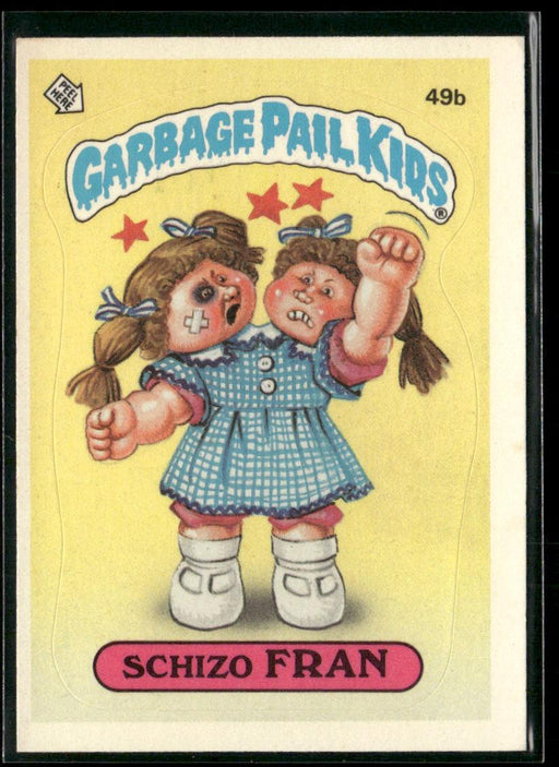 1985 Topps Garbage Pail Kids Series 2 #49b Schizo Fran