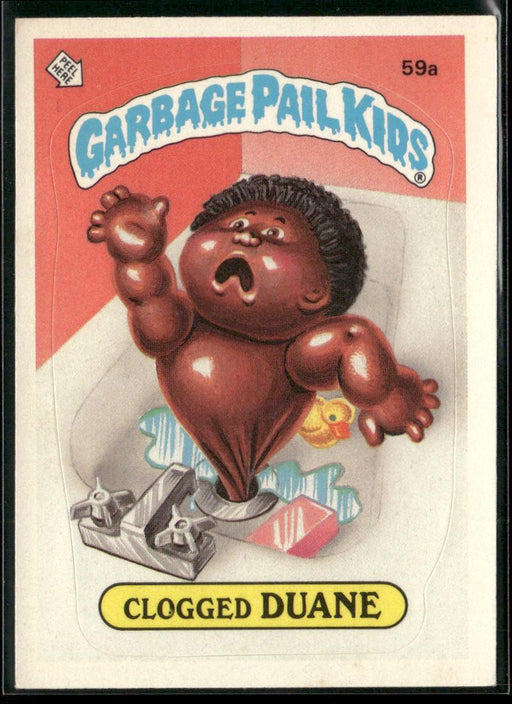 1985 Topps Garbage Pail Kids Series 2 #59a Clogged Duane