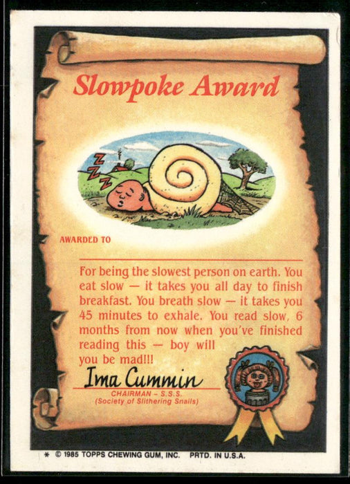 1985 Topps Garbage Pail Kids Series 2 #61a Jolly Roger