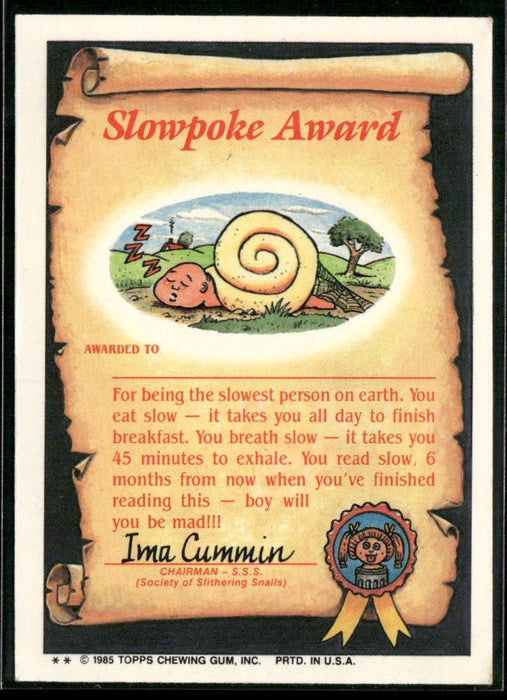 1985 Topps Garbage Pail Kids Series 2 #61b Pegleg Peter