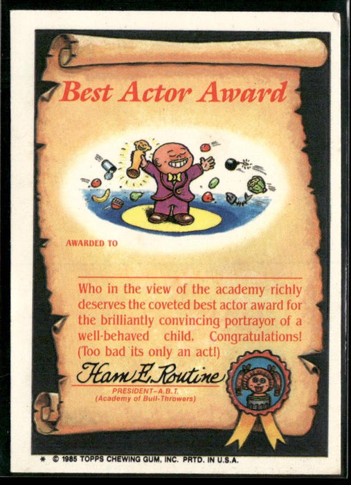 1985 Topps Garbage Pail Kids Series 2 #62a Greaser Greg