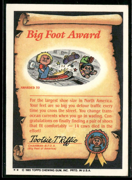 1985 Topps Garbage Pail Kids Series 2 #63b Janet Planet