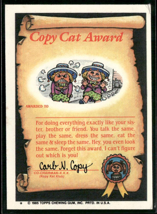 1985 Topps Garbage Pail Kids Series 2 #64a Hot Scott