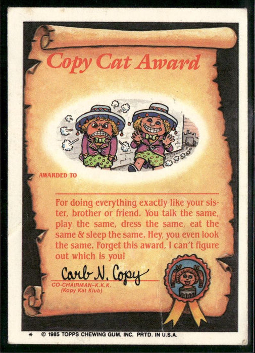 1985 Topps Garbage Pail Kids Series 2 #64b Luke Warm