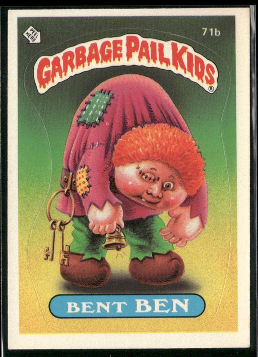 1985 Topps Garbage Pail Kids Series 2 #71b Bent Ben