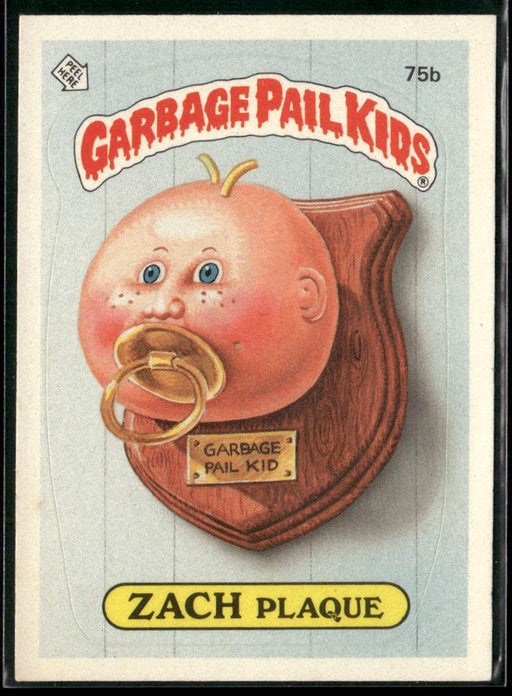 1985 Topps Garbage Pail Kids Series 2 #75b Zach Plaque