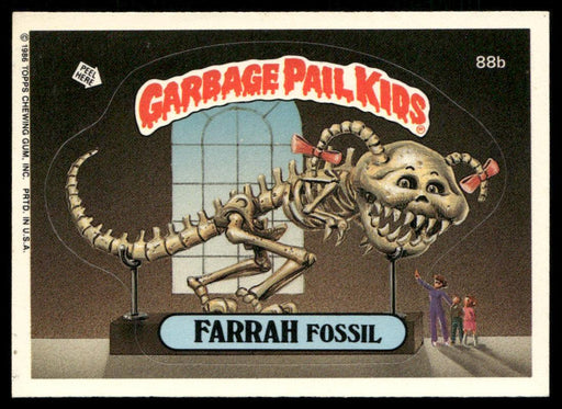 1986 Topps Garbage Pail Kids Series 3 #88b Farrah Fossil