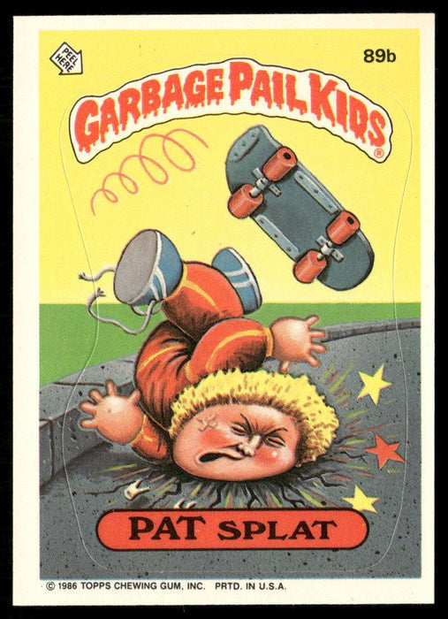 1986 Topps Garbage Pail Kids Series 3 #89b Pat Splat