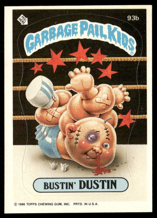 1986 Topps Garbage Pail Kids Series 3 #93b Bustin' Dustin