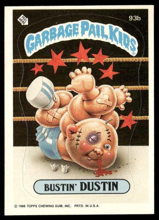 1986 Topps Garbage Pail Kids Series 3 #93b Bustin' Dustin