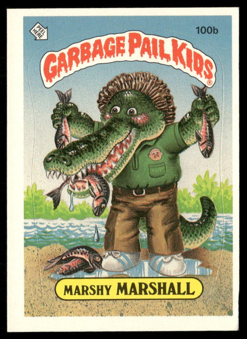 1986 Topps Garbage Pail Kids Series 3 #100b Marshy Marshall