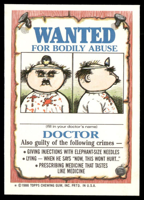 1986 Topps Garbage Pail Kids Series 3 #102a Mugged Marcus