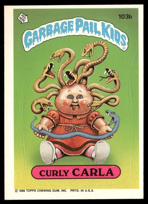 1986 Topps Garbage Pail Kids Series 3 #103b Curly Carla