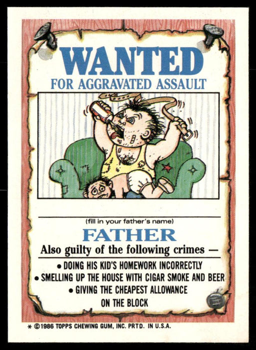 1986 Topps Garbage Pail Kids Series 3 #106a Fowl Raoul