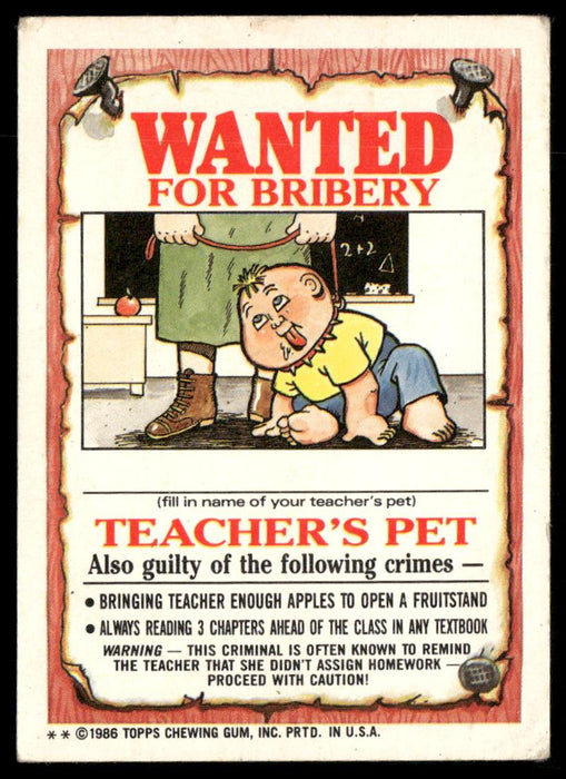 1986 Topps Garbage Pail Kids Series 3 #108b Fishy Phyllis