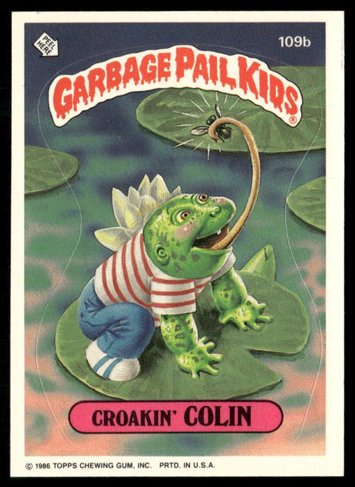 1986 Topps Garbage Pail Kids Series 3 #109b Croakin' Colin