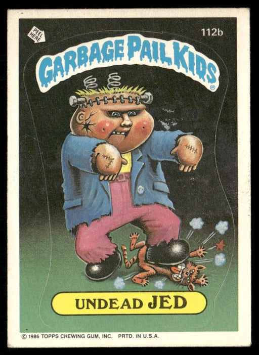 1986 Topps Garbage Pail Kids Series 3 #112b Undead Jed