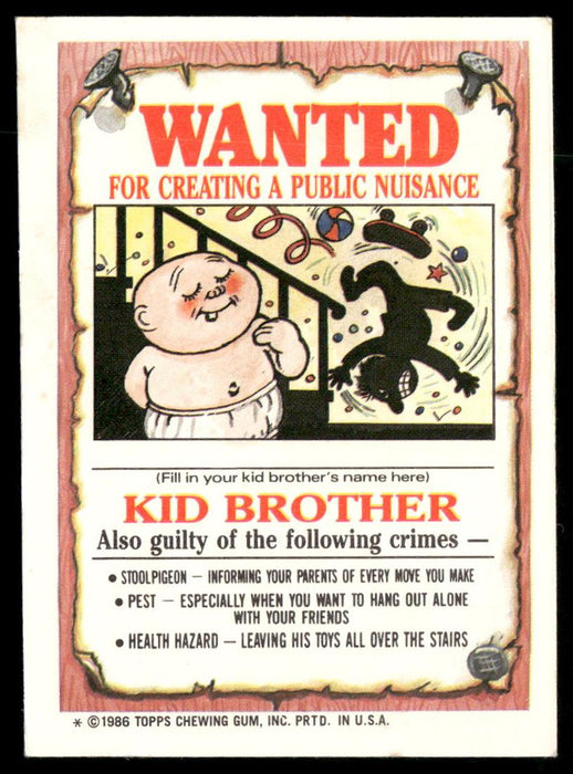 1986 Topps Garbage Pail Kids Series 3 #113a Alice Island