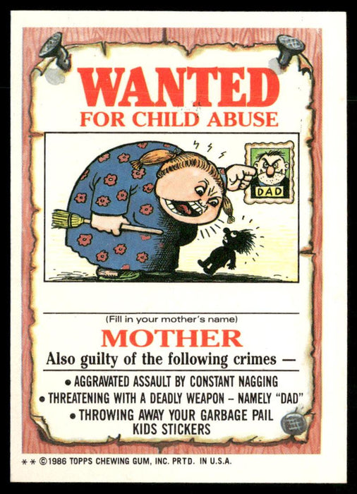 1986 Topps Garbage Pail Kids Series 3 #119a Ned Head