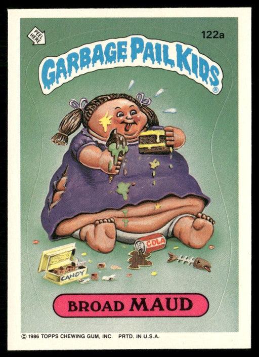 1986 Topps Garbage Pail Kids Series 3 #122a Broad Maud