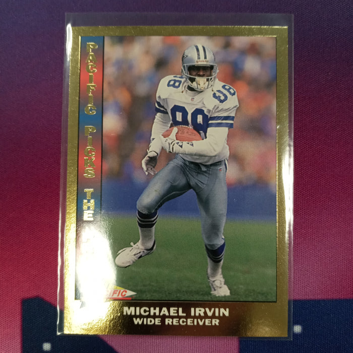 1992 Pacific Picks The Pros #19 Michael Irvin Gold