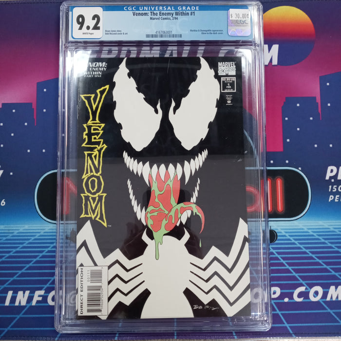 Venom: The Enemy Within #1 (Glow in the Dark Cover) CGC Graded 9.2