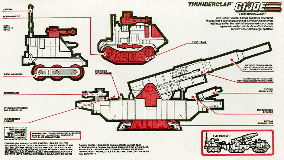 GI Joe 1989 Thunderclap Parts