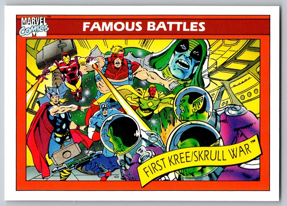 1990 Impel Marvel Universe I #123 First Kree/Skrull War