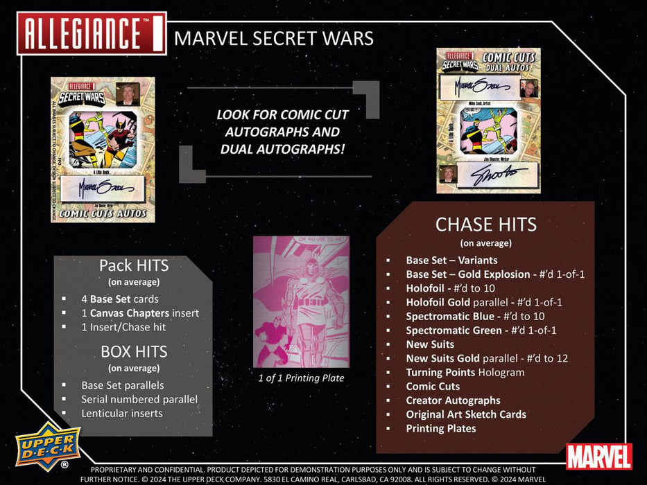 2024 Upper Deck Marvel Allegiance Secret Wars 1984 Trading Cards (Pack)