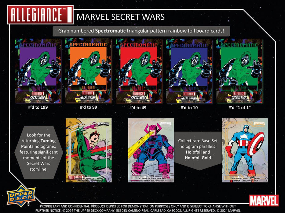 2024 Upper Deck Marvel Allegiance Secret Wars 1984 Trading Cards (Pack)