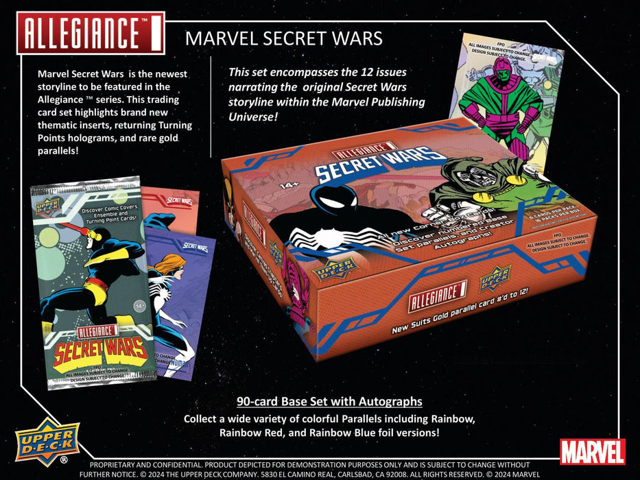 2024 Upper Deck Marvel Allegiance Secret Wars 1984 Trading Cards (Pack)