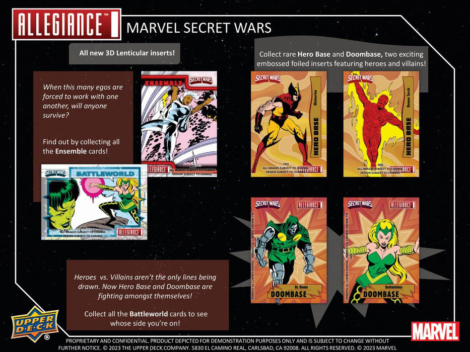 2024 Upper Deck Marvel Allegiance Secret Wars 1984 Trading Cards (Pack)