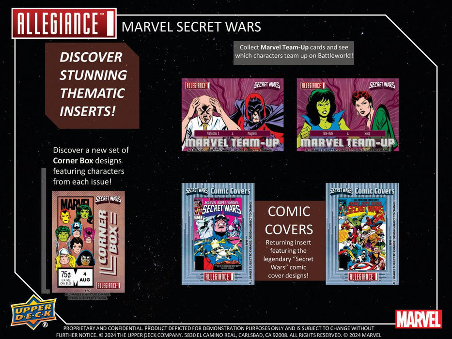 2024 Upper Deck Marvel Allegiance Secret Wars 1984 Trading Cards (Pack)