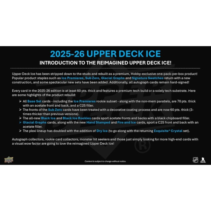 2025/26 Upper Deck Ice Hockey