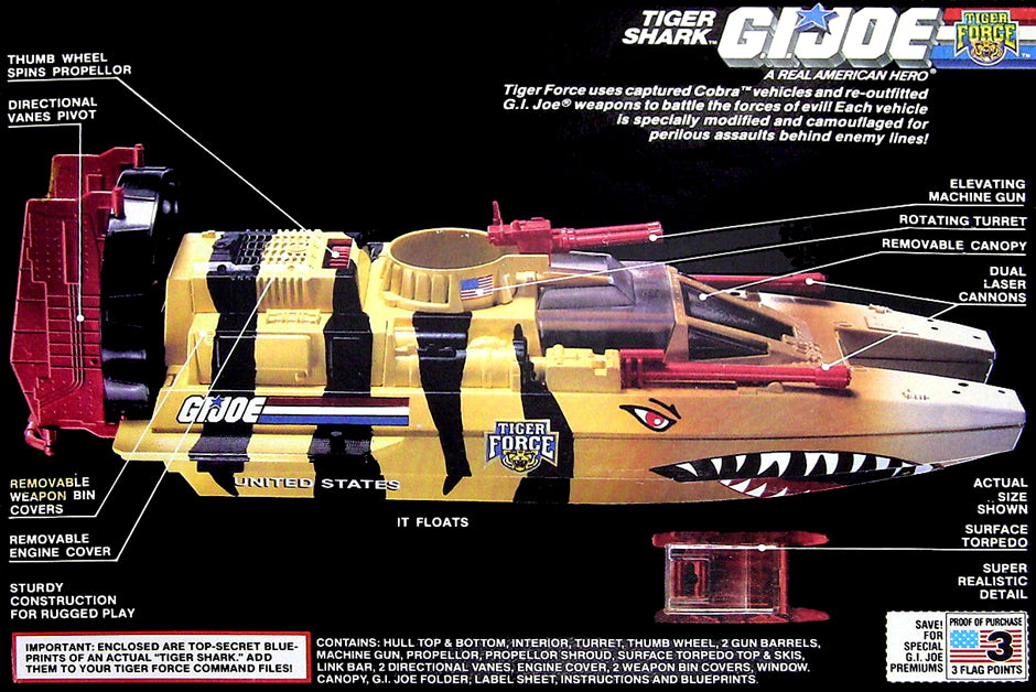 GI Joe 1988 Tiger Shark (Tiger Force) Parts