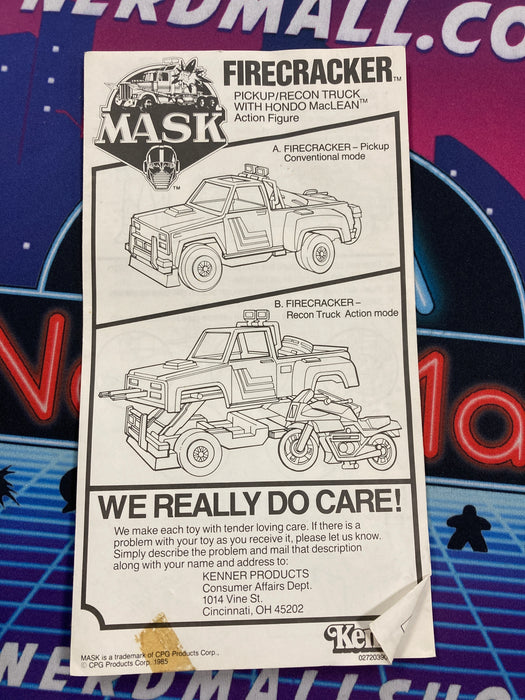 1985 MASK Firecracker